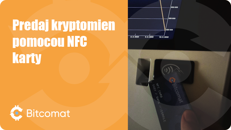 Predaj kryptomeny pomocou NFC karty